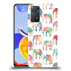 כיסוי מעוצב - אלפנטים צבעוניים לדגם : Xiaomi Redmi Note 11 Pro מותג : סקרין מובייל