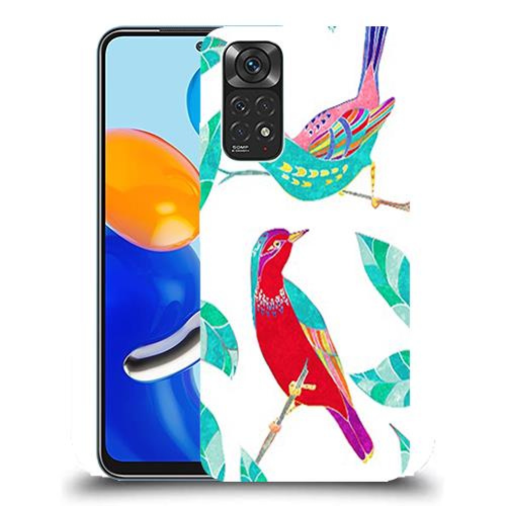 כיסוי מעוצב - ציפורים צבעוניות לדגם : Xiaomi Redmi Note 11 מותג : סקרין מובייל