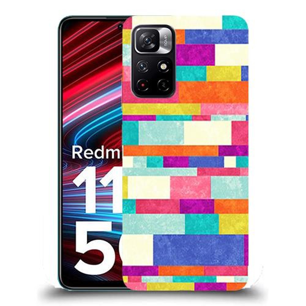 כיסוי מעוצב - לבנים צבעוניות לדגם : Xiaomi Redmi Note 11T 5G מותג : סקרין מובייל