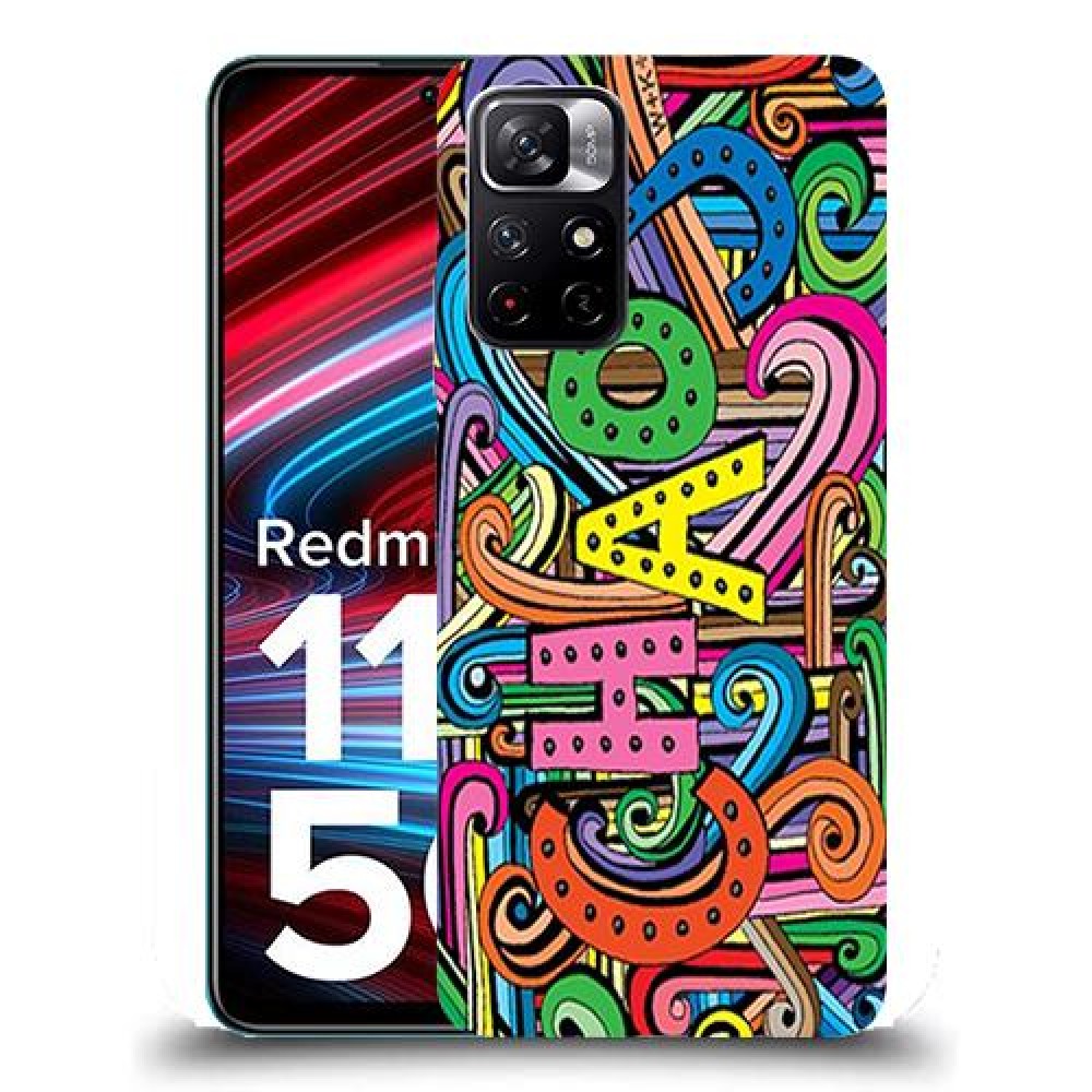 כיסוי מעוצב - כאוס צבעוני לדגם : Xiaomi Redmi Note 11T 5G מותג : סקרין מובייל