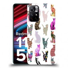 כיסוי מעוצב - חתולים צבעוניים לדגם : Xiaomi Redmi Note 11T 5G מותג : סקרין מובייל