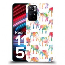 כיסוי מעוצב - אלפנטים צבעוניים לדגם : Xiaomi Redmi Note 11T 5G מותג : סקרין מובייל