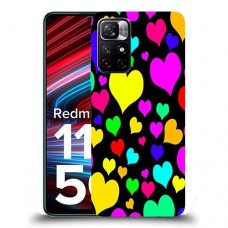 כיסוי מעוצב - לבבות צבעוניים לדגם : Xiaomi Redmi Note 11T 5G מותג : סקרין מובייל