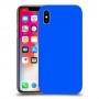 כיסוי בצבע  - כחול לדגם : Apple iPhone X - מותג : סקרין מובייל