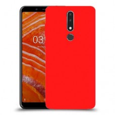 כיסוי בצבע  - אדום לדגם : Nokia 3.1 Plus - מותג : סקרין מובייל