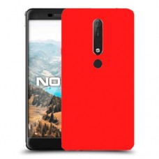 כיסוי בצבע  - אדום לדגם : Nokia 6.1 - מותג : סקרין מובייל