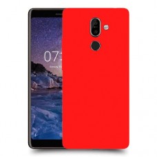 כיסוי בצבע  - אדום לדגם : Nokia 7 plus - מותג : סקרין מובייל