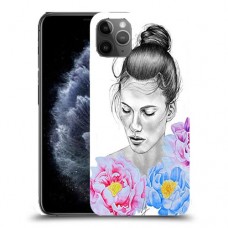 אישה בפרחים כיסוי מגן קשיח מעוצב ל Apple iPhone 11 Pro Max יחידה אחת סקרין מובייל