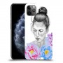 אישה בפרחים כיסוי מגן קשיח מעוצב ל Apple iPhone 11 Pro Max יחידה אחת סקרין מובייל