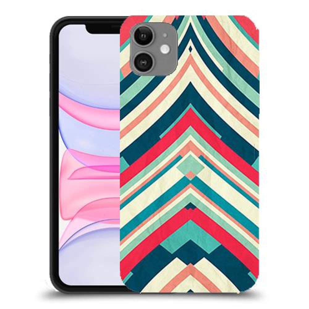 פסים בצבע כיסוי מגן קשיח מעוצב ל Apple iPhone 11 יחידה אחת סקרין מובייל