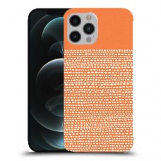 נקודות לבנות בכתום כיסוי מגן קשיח מעוצב ל Apple iPhone 12 Pro Max יחידה אחת סקרין מובייל