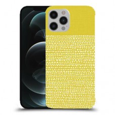 נקודות לבנות בצהוב כיסוי מגן קשיח מעוצב ל Apple iPhone 12 Pro Max יחידה אחת סקרין מובייל