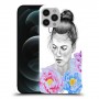 אישה בפרחים כיסוי מגן קשיח מעוצב ל Apple iPhone 12 Pro Max יחידה אחת סקרין מובייל