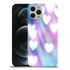 לבבות מעורפלים בכחול כיסוי מגן קשיח מעוצב ל Apple iPhone 12 Pro יחידה אחת סקרין מובייל