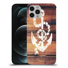 עוגן מעץ כיסוי מגן קשיח מעוצב ל Apple iPhone 12 Pro יחידה אחת סקרין מובייל