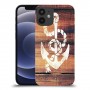 עוגן מעץ כיסוי מגן קשיח מעוצב ל Apple iPhone 12 mini יחידה אחת סקרין מובייל