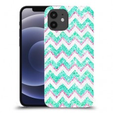 גיאומטריה טורקיז כיסוי מגן קשיח מעוצב ל Apple iPhone 12 יחידה אחת סקרין מובייל