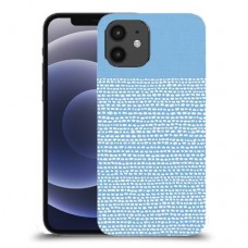 נקודות לבנות בכחול כיסוי מגן קשיח מעוצב ל Apple iPhone 12 יחידה אחת סקרין מובייל