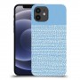 נקודות לבנות בכחול כיסוי מגן קשיח מעוצב ל Apple iPhone 12 יחידה אחת סקרין מובייל