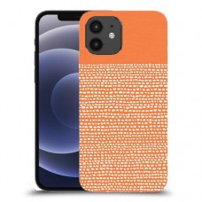 נקודות לבנות בכתום כיסוי מגן קשיח מעוצב ל Apple iPhone 12 יחידה אחת סקרין מובייל