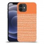 נקודות לבנות בכתום כיסוי מגן קשיח מעוצב ל Apple iPhone 12 יחידה אחת סקרין מובייל