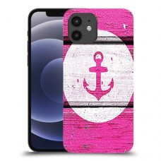 עוגן ורוד מעץ כיסוי מגן קשיח מעוצב ל Apple iPhone 12 יחידה אחת סקרין מובייל