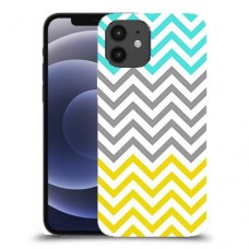 שורות צהובות-ירוקות כיסוי מגן קשיח מעוצב ל Apple iPhone 12 יחידה אחת סקרין מובייל
