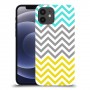 שורות צהובות-ירוקות כיסוי מגן קשיח מעוצב ל Apple iPhone 12 יחידה אחת סקרין מובייל