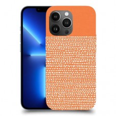 נקודות לבנות בכתום כיסוי מגן קשיח מעוצב ל Apple iPhone 13 Pro Max יחידה אחת סקרין מובייל
