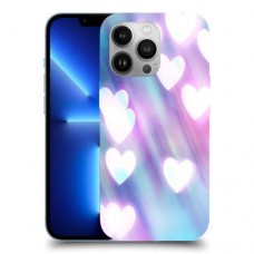 לבבות מעורפלים בכחול כיסוי מגן קשיח מעוצב ל Apple iPhone 13 Pro יחידה אחת סקרין מובייל