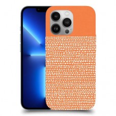 נקודות לבנות בכתום כיסוי מגן קשיח מעוצב ל Apple iPhone 13 Pro יחידה אחת סקרין מובייל