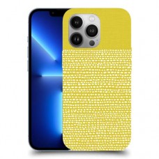 נקודות לבנות בצהוב כיסוי מגן קשיח מעוצב ל Apple iPhone 13 Pro יחידה אחת סקרין מובייל