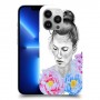 אישה בפרחים כיסוי מגן קשיח מעוצב ל Apple iPhone 13 Pro יחידה אחת סקרין מובייל