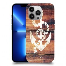עוגן מעץ כיסוי מגן קשיח מעוצב ל Apple iPhone 13 Pro יחידה אחת סקרין מובייל