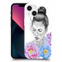 אישה בפרחים כיסוי מגן קשיח מעוצב ל Apple iPhone 13 mini יחידה אחת סקרין מובייל