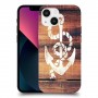 עוגן מעץ כיסוי מגן קשיח מעוצב ל Apple iPhone 13 mini יחידה אחת סקרין מובייל