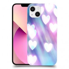 לבבות מעורפלים בכחול כיסוי מגן קשיח מעוצב ל Apple iPhone 13 יחידה אחת סקרין מובייל