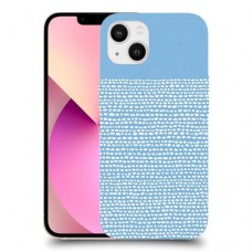 נקודות לבנות בכחול כיסוי מגן קשיח מעוצב ל Apple iPhone 13 יחידה אחת סקרין מובייל