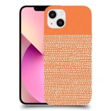 נקודות לבנות בכתום כיסוי מגן קשיח מעוצב ל Apple iPhone 13 יחידה אחת סקרין מובייל