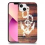 עוגן מעץ כיסוי מגן קשיח מעוצב ל Apple iPhone 13 יחידה אחת סקרין מובייל