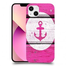 עוגן ורוד מעץ כיסוי מגן קשיח מעוצב ל Apple iPhone 13 יחידה אחת סקרין מובייל