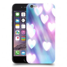 לבבות מעורפלים בכחול כיסוי מגן קשיח מעוצב ל Apple iPhone 6 יחידה אחת סקרין מובייל
