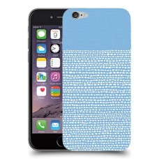 נקודות לבנות בכחול כיסוי מגן קשיח מעוצב ל Apple iPhone 6 יחידה אחת סקרין מובייל