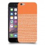 נקודות לבנות בכתום כיסוי מגן קשיח מעוצב ל Apple iPhone 6 יחידה אחת סקרין מובייל