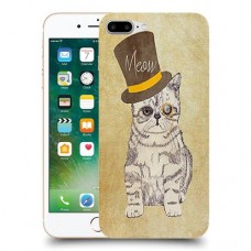 ג 'נטלמן חתול כיסוי מגן קשיח מעוצב ל Apple iPhone 7 Plus יחידה אחת סקרין מובייל