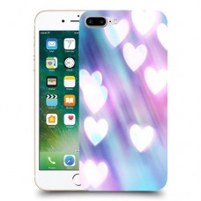 לבבות מעורפלים בכחול כיסוי מגן קשיח מעוצב ל Apple iPhone 7 Plus יחידה אחת סקרין מובייל
