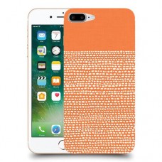 נקודות לבנות בכתום כיסוי מגן קשיח מעוצב ל Apple iPhone 7 Plus יחידה אחת סקרין מובייל