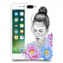 אישה בפרחים כיסוי מגן קשיח מעוצב ל Apple iPhone 7 Plus יחידה אחת סקרין מובייל