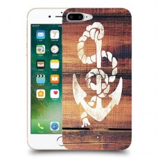 עוגן מעץ כיסוי מגן קשיח מעוצב ל Apple iPhone 7 Plus יחידה אחת סקרין מובייל