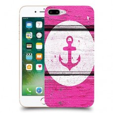 עוגן ורוד מעץ כיסוי מגן קשיח מעוצב ל Apple iPhone 7 Plus יחידה אחת סקרין מובייל